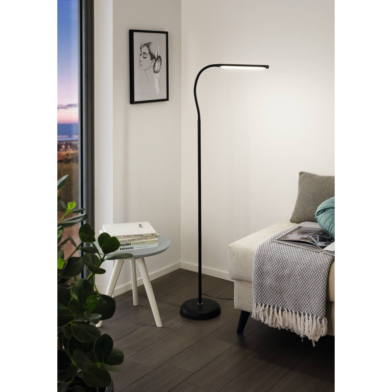 Melkin 130cm LED Task Floor Lamp, Black