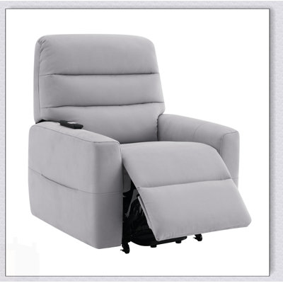 Freddie Gray Leather Aire Power Motion Recliner With Lift, Smooth Adjustments, And Superior Comfort For Modern Living