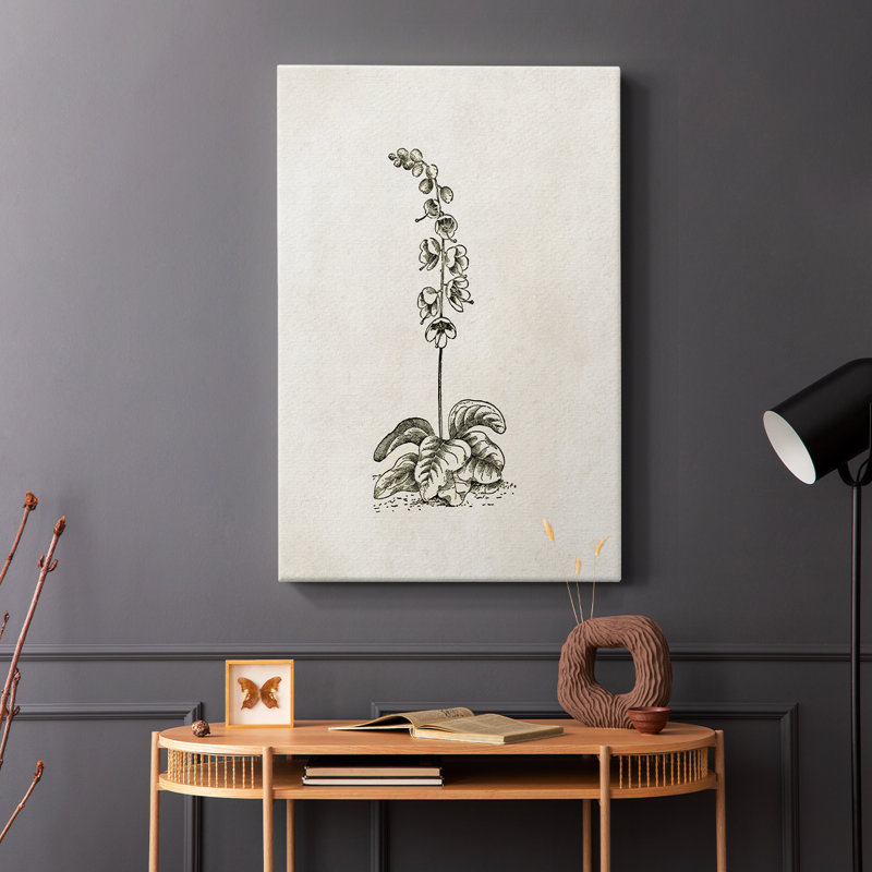 Motif floral rétro CCXIX - Cavas enveloppés de galerie, H 27 po x l 18 po