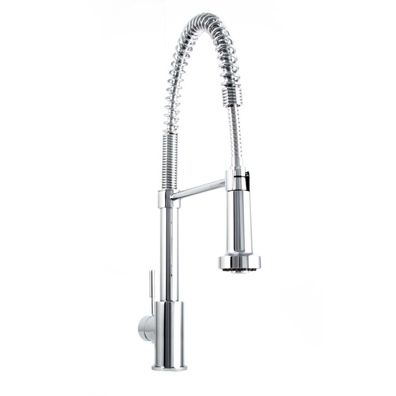 Apollo Chrome Brass Kitchen Faucet with Pull-out Spray
