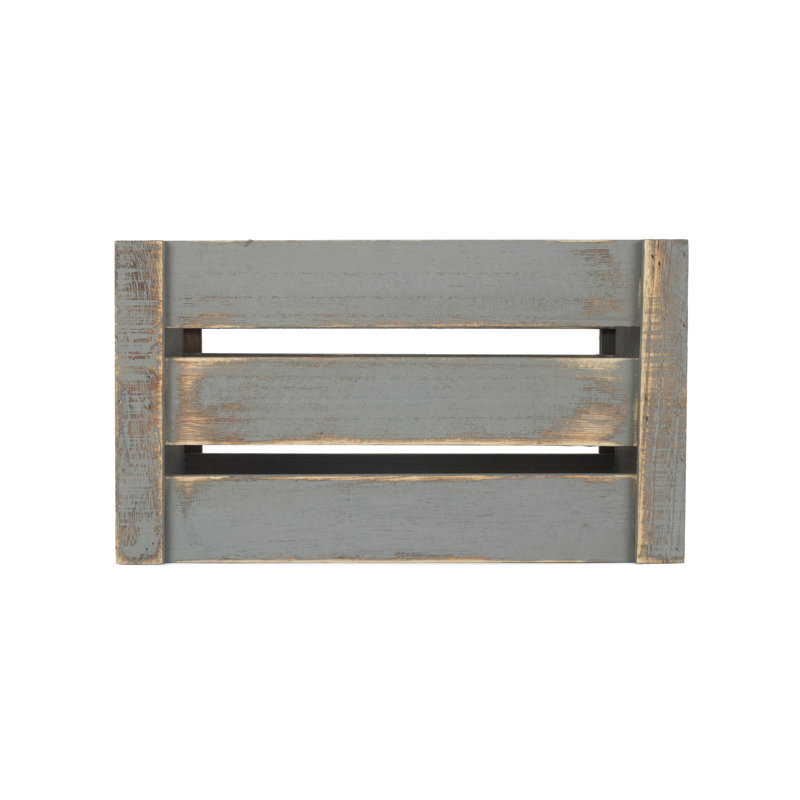 Deep Crate Wood Basket, 22.5cm W x 35cm D