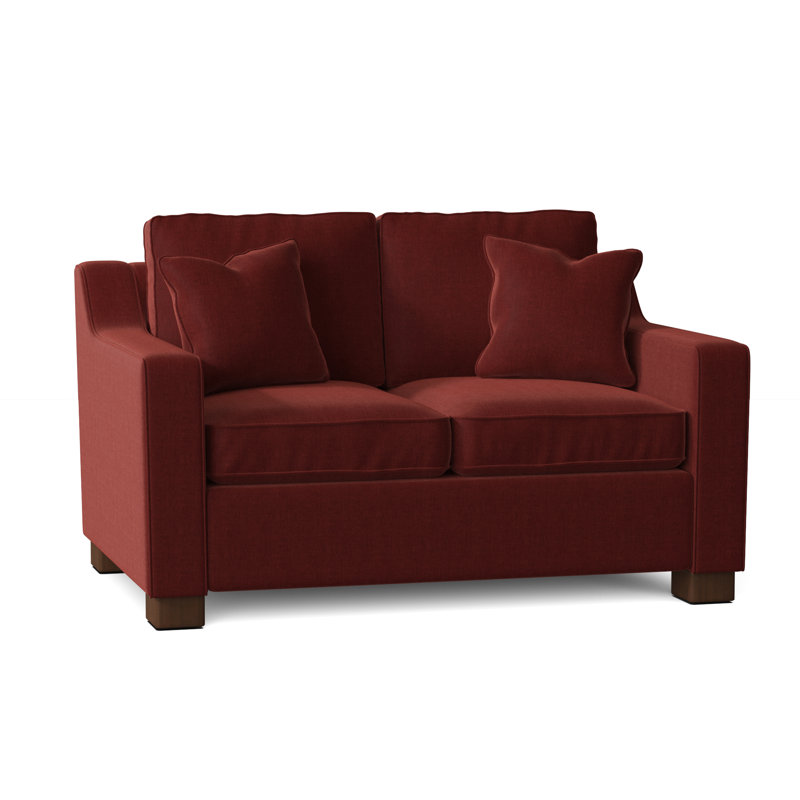 Aceyon Upholstered 56'' Loveseat, Walnut, Entice Brick