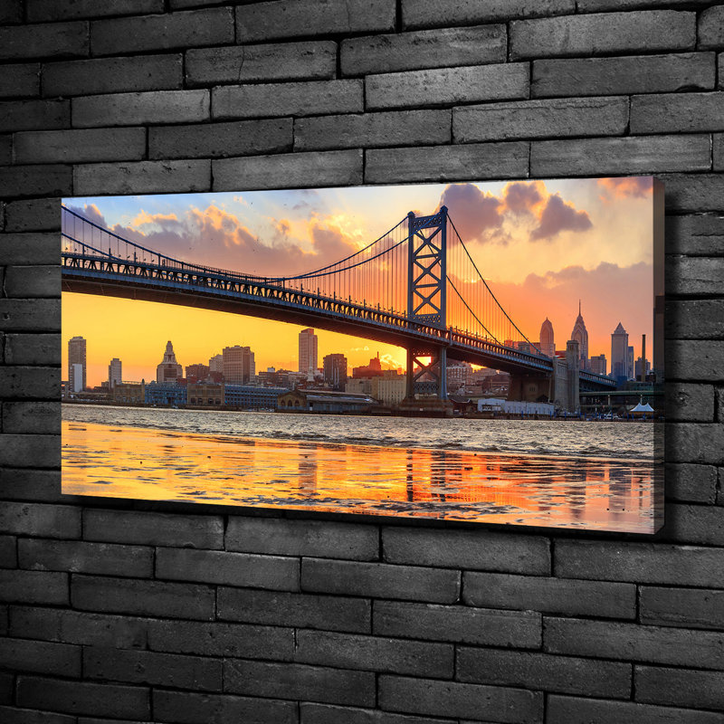 Philadelphia Bridge - Wrapped Canvas Print
