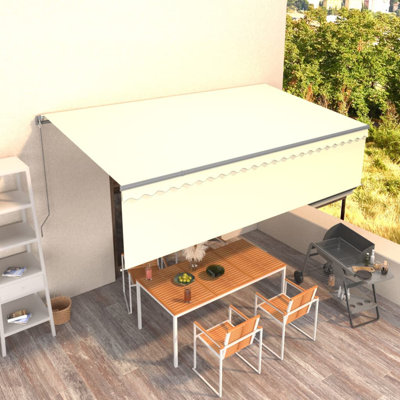 Dakota Fields 500cm W x 300cm D Polyester Cover Retractable Patio Awning