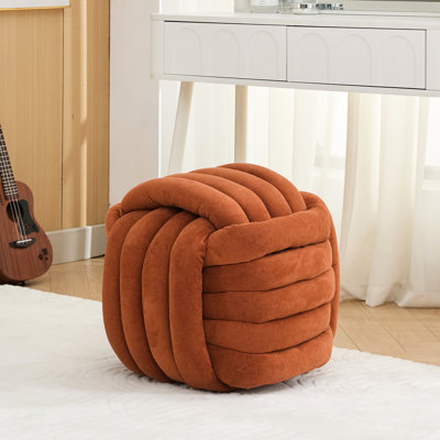 Tissu chenille - moderne et élégant pour une utilisation intérieure. Orange, P 19,29 po x l 17,38 po, 14,96 lb Matériau, rembourrage en mousse, structure en bois, capacité de 250 lb, aucun assemblage requis sans retard