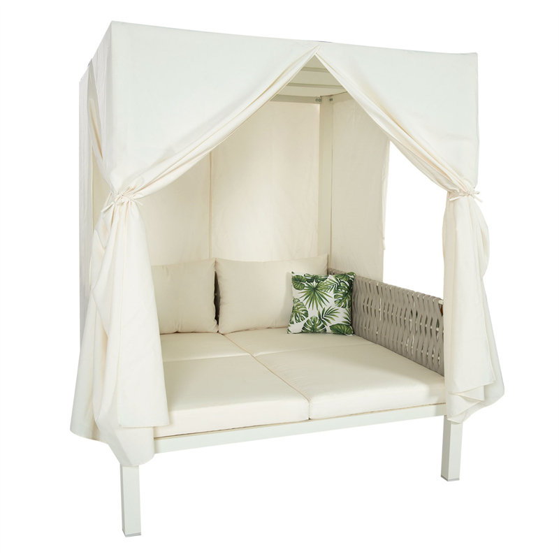 Lugenbeel Outdoor Chaise Lounge , Cushion Included, Beige