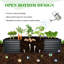  8x4x2ft Galvanized Raised Garden Bed, Planter Boxes Outdoor Large Metal Garden Beds For Planting Vegetables Flowers Herbs Rectangle Dark Gray