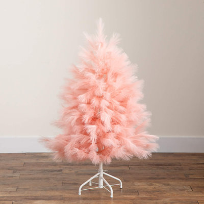 Artificial Pink Pampas Grass Christmas Tree