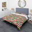 Feuilles tropicales vertes - ensemble de housse de couette abstrait - polyester microfibre-1034180729