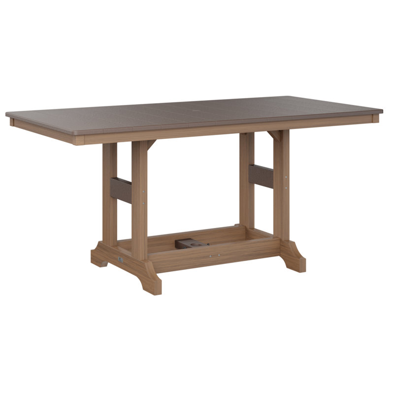 Garden Classic Outdoor Dining Table, Chocolate Brown, Antique Mahogany