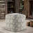 Ava Square Floral Pouf Ottoman