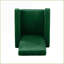 Fauteuil inclinable inclinable moderne Glam avec pieds en acier inoxydable | Émeraude | Velours