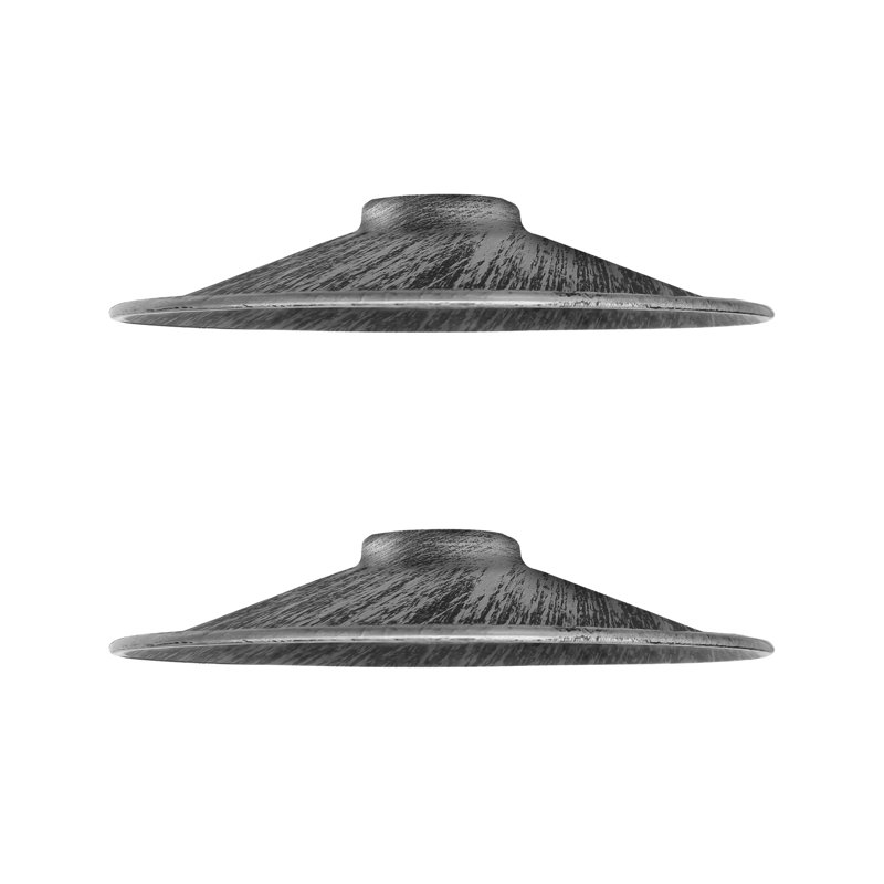 Longway 4cm H Metal Cone Lamp Shade ( Uno ), Brushed Silver