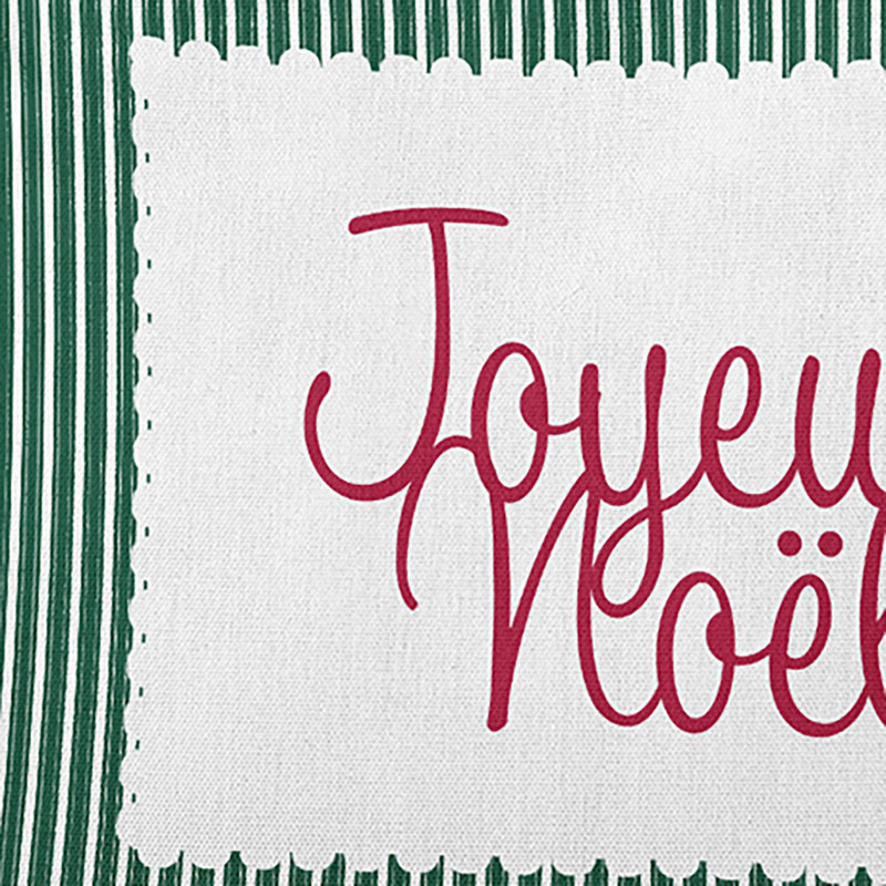 Coussin décoratif Joyeux Noel_PHWN1579GR61, Carré, 18 po x 18 po