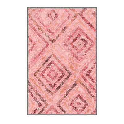 Tapis tissé élégant, 100% polyester, d'une hauteur de poils de 0,3 po | Pois antibactérien, feutre en PVC antidérapant, lavable à la machine | Impression 3D numérique, durable et facile à entretenir - parfaite pour n'importe quelle pièce