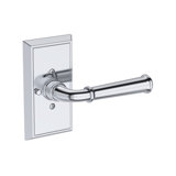 Dunsmoor Privacy Lever with Chamfered 5in Rose in Venetian Bronze