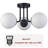Celestyna Modern Matte Black Semi-Flush Led Globe Ceiling Light - 3 Light-1113674939