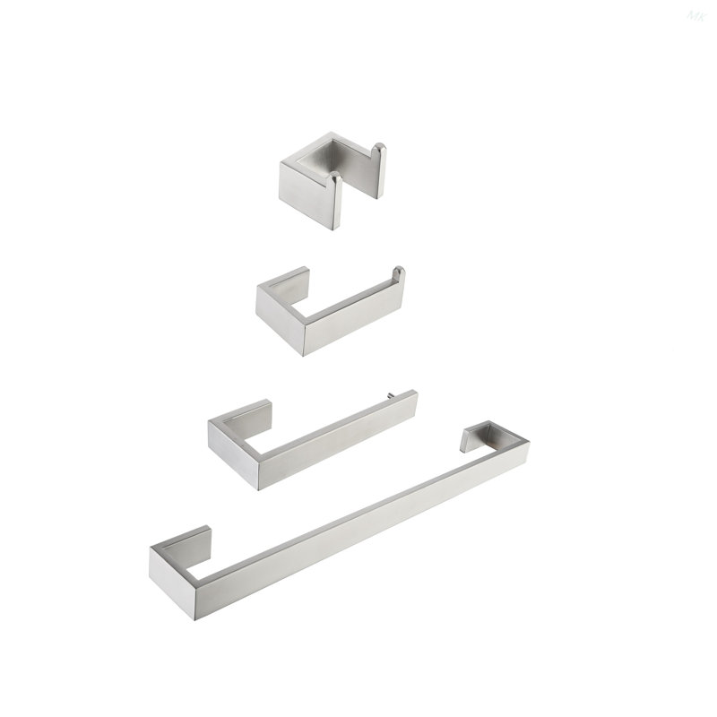 Ensemble de quincaillerie de salle de bain 4 pièces en acier inoxydable