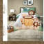 Ensembles de literie Safari, édredon vert simple en microfibre avec coussin Lion