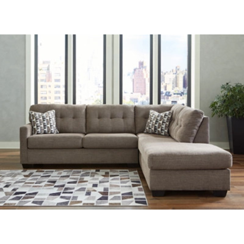 Laylind Upholstered L-Shaped Sectional, Right Hand Facing, Chocolate 100% Polyester