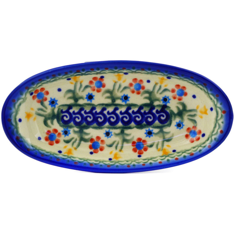 Spring Flowers Stoneware Platter