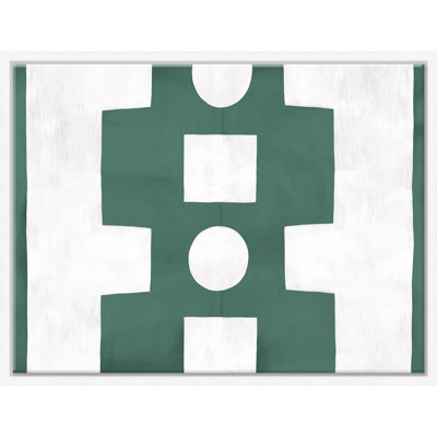 "Abstrait vert et blanc (var. 1)"