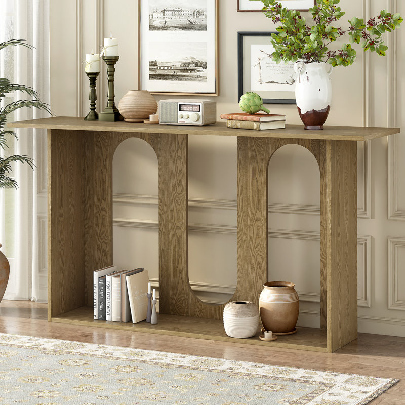 Console moderne avec placage en frêne, Natural