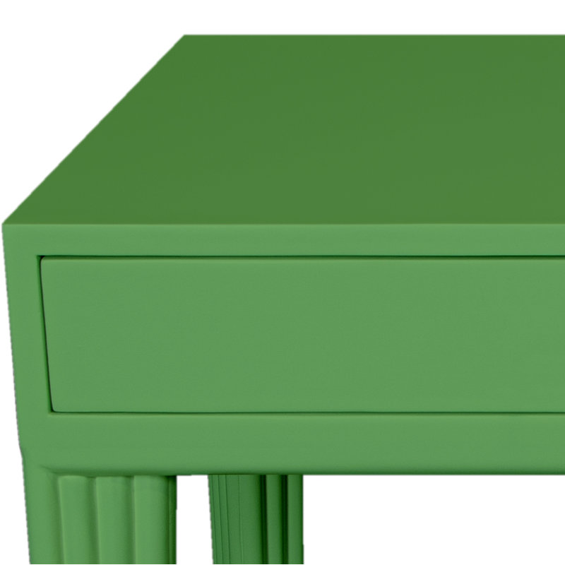 Gauthier Solid Wood Writing Desk, Bright Green