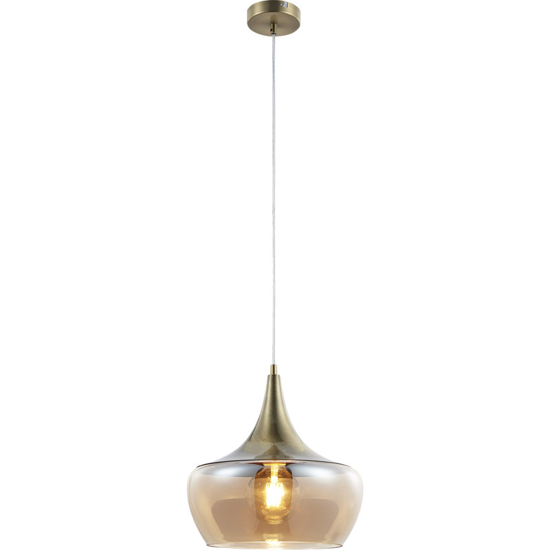 1 - Light Brass Geometric Pendant