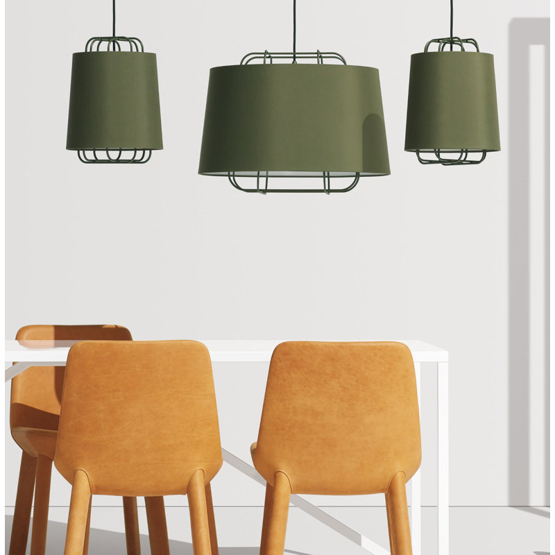 Perimeter 1 - Light Pendant, Olive, 17" H x 23" W x 23" D