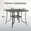 Ensemble de salle à manger pour 4 personnes avec chaises pivotantes, table de patio et chaises avec trou pour parasol, ensemble de salle à manger d'extérieur avec cadre en acier-745957816-745957818-745957820
