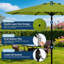 Parasol de patio extérieur de 10 pi avec manivelle et inclinaison à bouton-poussoir, protection UV imperméable-1635042768