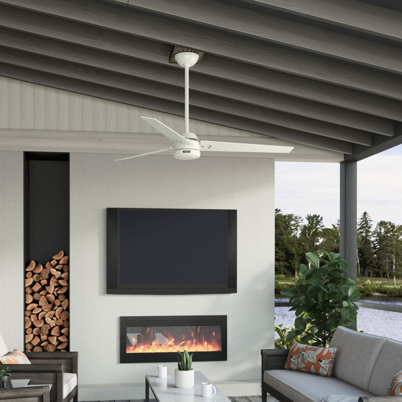 Ventilateur de plafond 60 po Cassius ENERGY STAR® Hunter avec commande murale Hunter, Blanc frais