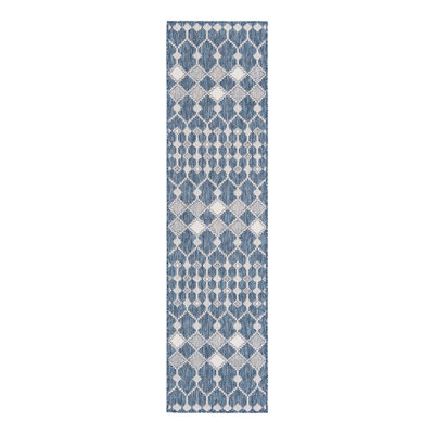 Tapis extérieur bleu Traliccio