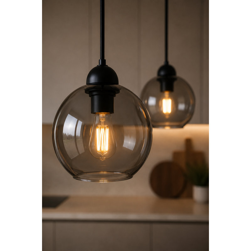 Smithville-Sanders 2 - Light Kitchen Island Pendant, Black
