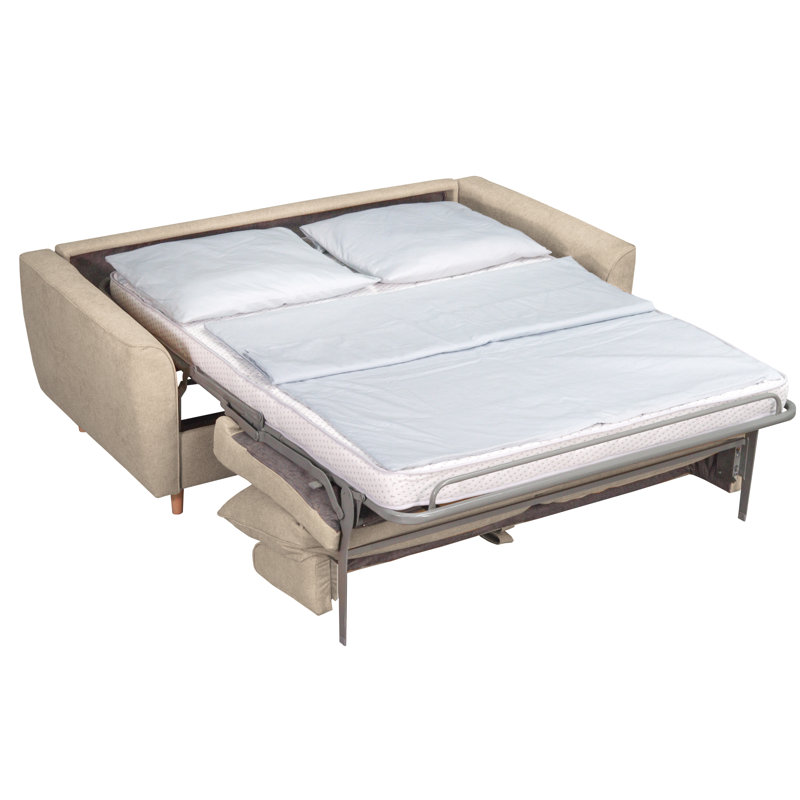 Canapé-lit Marotz, Beige / fil blanc