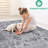Loom & 2X8 Area Rug, Grey/Blue, Non-Shedding, Stain , For Living Room, Bedroom, Dining Robust Construction Home Style