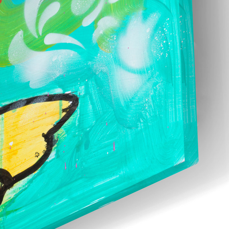  «Proud Parent» par Dean Russo, art mural en verre acrylique, 24 po x 16 po