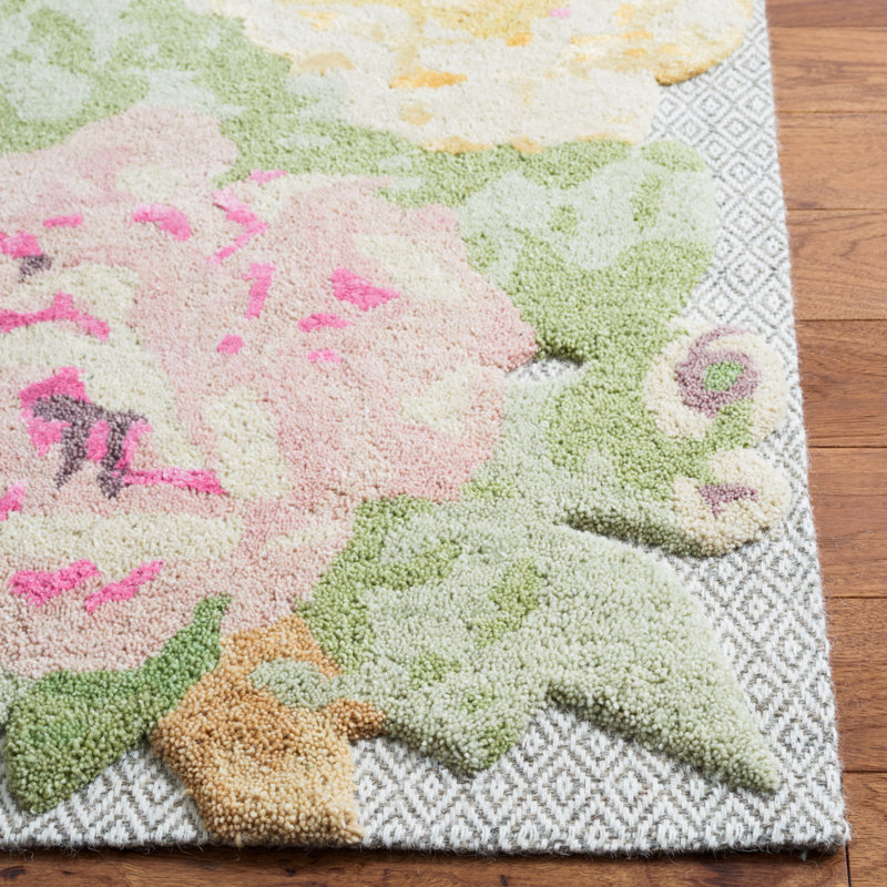 602 Area Rug In Pink / Grey, Rectangle 4' x 6'