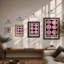 Pink Sequence Minimalist - Framed Print-1997534855-1997534856
