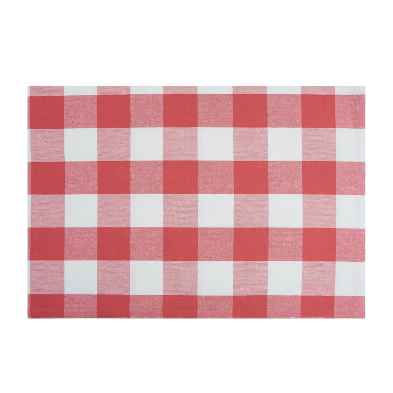 Ensemble de napperons 6 pièces Louis Gingham, Rouge
