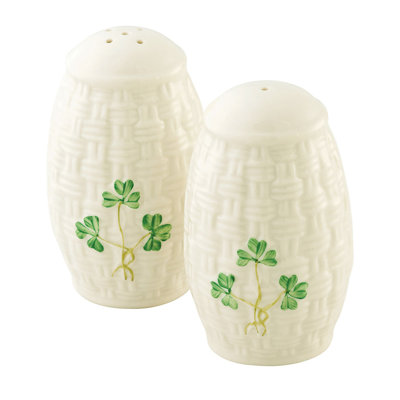 Belleek Group Shamrock Salt and Pepper Set