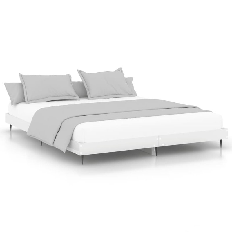 Loginov Bed Frame, High Gloss White, 180 x 200cm