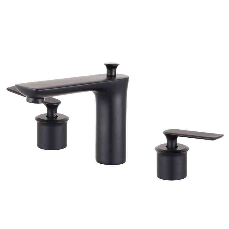 Robinet de salle de bain espacé avec ensemble de drain