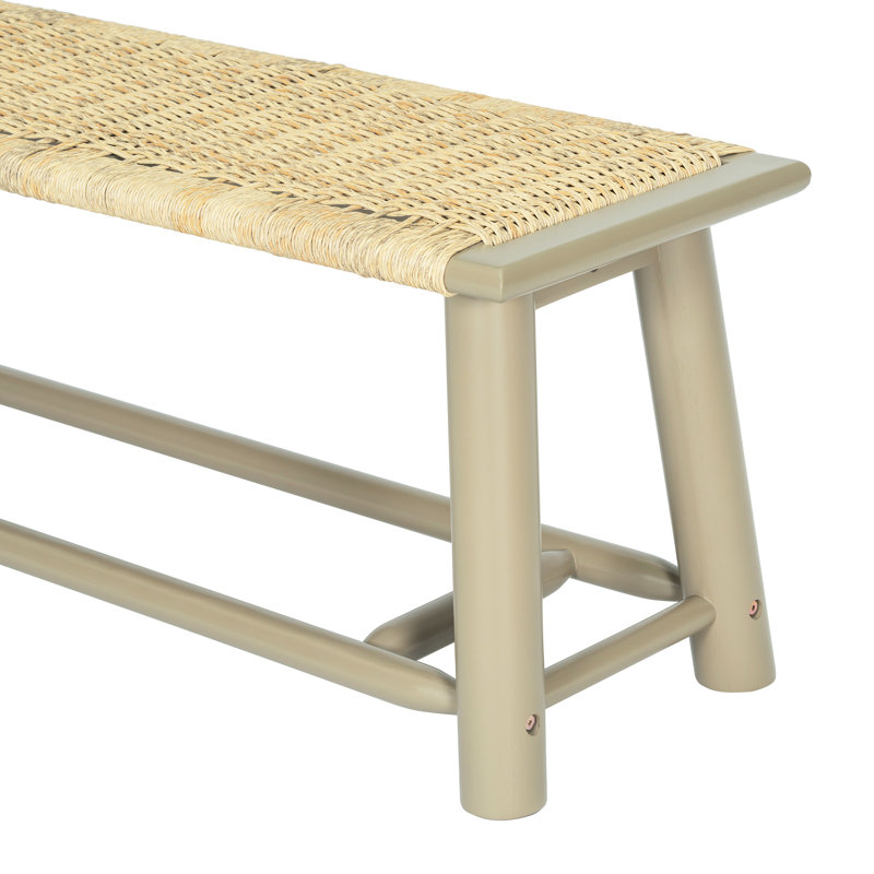 Banc en bois massif 59 po Modern, Gold