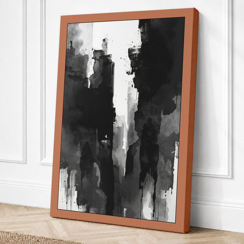Urban Canyon Industrial - Wrapped Canvas, 36x24 - 91.4 x 61.0 cm, Terracotta Border