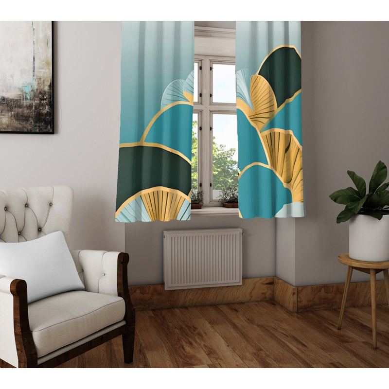 Cerullo Semi Sheer Curtain Pair, 40" W x 52" L