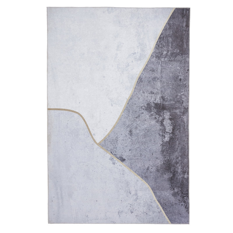 Scoggin area rug Printed Rectangle Grey/Gold, Rectangle 120 x 170cm