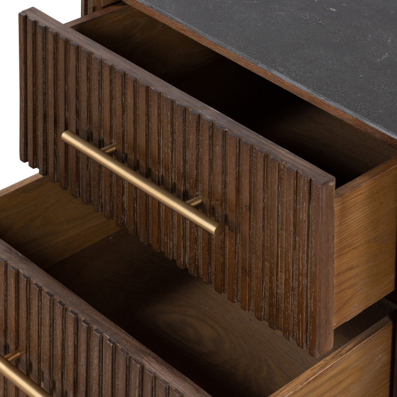 Fletcher 2 - Drawer Nightstand, Terra Brown