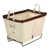 Natural canvas with brown leather rim  selected